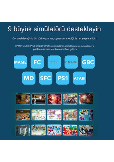 Qasul Game Box HD M5 Video Oyun Konsolu + 10000 Klasik Oyun
