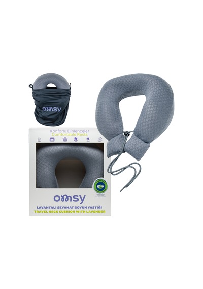 Omsy Lavantalı Seyahat Boyun Yastığı Antrasit 1 Adet Omsy Lavantalı Seyahat Boyun Yastığı Antrasit 1 Adet