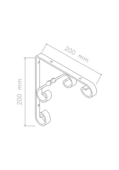 Burgulu Dekoratif Raf Altı Raf Ayağı Konsol Beyaz 20 Cm N11.27801