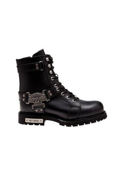 Harley Davidson Charles Black Deri Erkek Bot Siyah