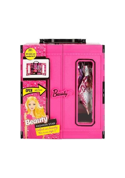 Beauty Fashion Star Çantalı Oyuncak Elbise Gardrobu