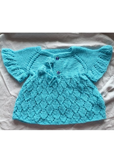 Yakamoz Butik Vintage Bebek Elbisesi Mavi