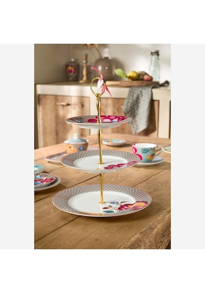 Haki Porselen Kek Standı 26,5 Cm