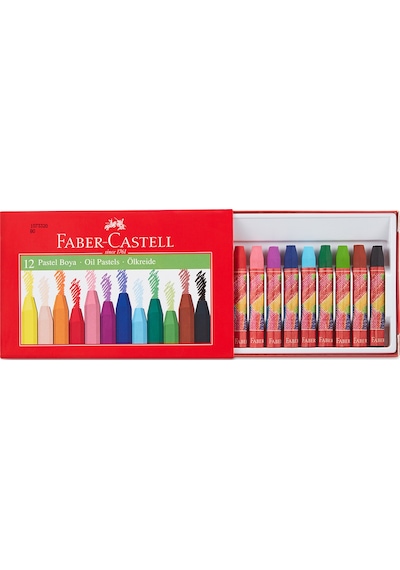 Faber-Castell Pastel Boya, 12 Renk, Yumuşak ve Rahat Kullanım, Canlı Renkler, Kağıt ve Taş Üzeri Uygun Faber-Castell Pastel Boya, 12 Renk, Yumuşak ve Rahat Kullanım, Canlı Renkler, Kağıt ve Taş Üzeri Uygun