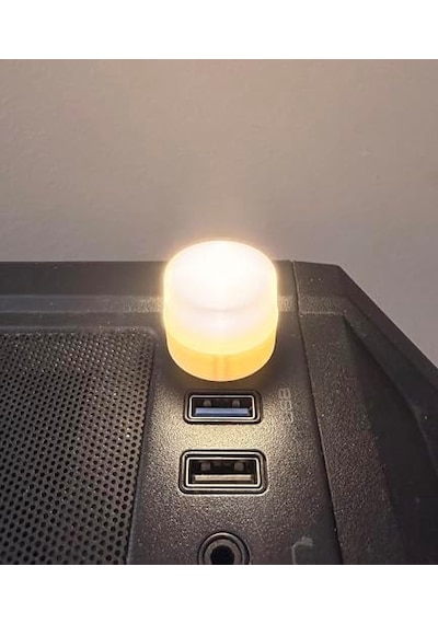 Spelt Usb Lamba Usb-a Gece Lambası Aydınlatma Dekoratif Mini Led Yumuşak Işık Gün Işığı Renk Açık Gri
