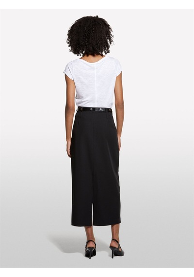 Sisley Viskoz Karışımlı Pileli Streç Pantolon Kadın Siyah Pantolon - 325a4kvxl002w