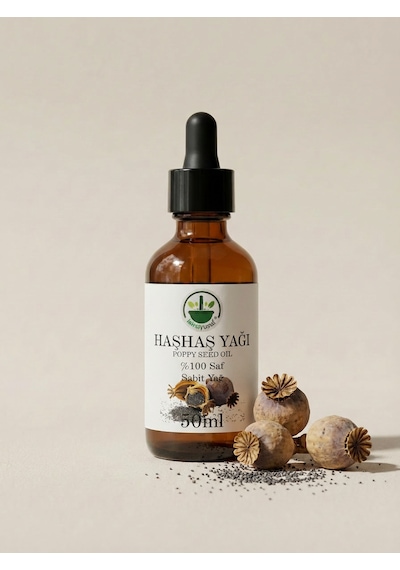 Soğuk Sıkım Haşhaş Tohumu Yağı Poppy Seed Oil Papaver Somniferum Saf Doğal 50 Ml 50 ML