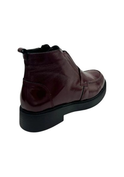 Kemal Tanca 874 K-144 Kadın Klasik Deri Bot Bordo