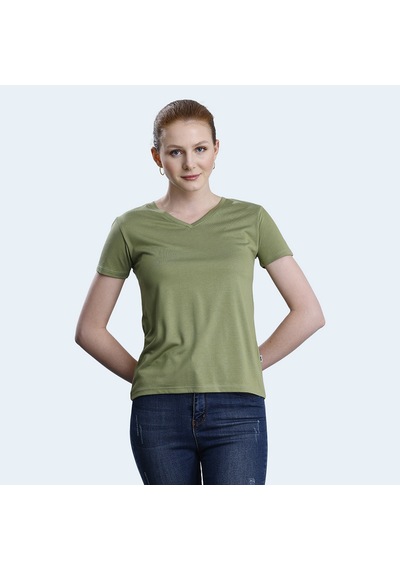 Slazenger PERICAS Kadın V Yaka Açık Yeşil Tişört
