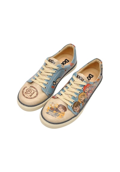 Kadın Vegan Deri Turkuaz Sneakers - Warner Bros Imaginary School Harry Potter Tasarım Çok Renkli