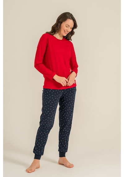Rolypoly Ho Ho Ho Deer Anne Kız Kırmızı Uzun Kol Pijama Takım Rp3934-a-v1 Rp3934-a-v1