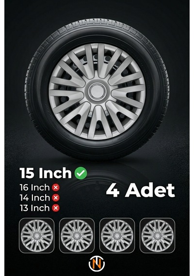 Ford Fiesta 15 İnç Jant Kapağı Takım Gri G112