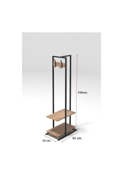 Raflı Elbise Askısı Minik Portmanto Metal