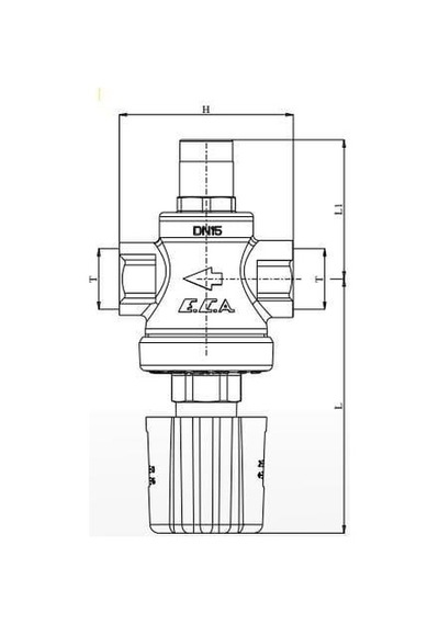 Eca 1/2" Su Basınç Düşürücü Valf Volan Ayarlı İç Vida X İç Vida 602111099 -