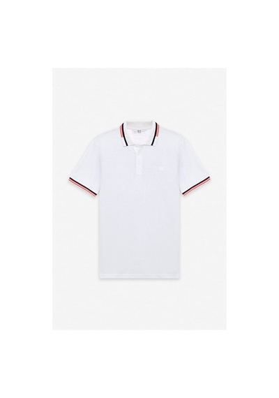 Süvari Beyaz Slim Düz Baskısız Pike Polo Yaka Tişört Sts1014000022-bey
