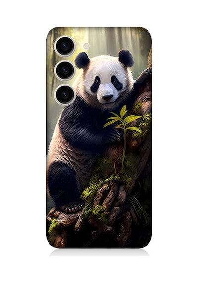 Samsung Galaxy S23 Plus Uyumlu Silikon Kılıf Panda Ve Ağaç