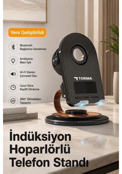 Özel Seri Ses Yükseltici Konfor Gereci Ev Aleti Jx061 Siyah Manyetik Telefon Tutucu Kablosuz
