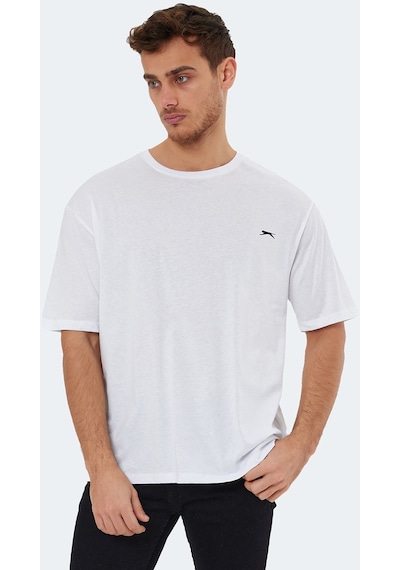 Slazenger KAISER IN Oversize Erkek Oversıze Beyaz Tişört
