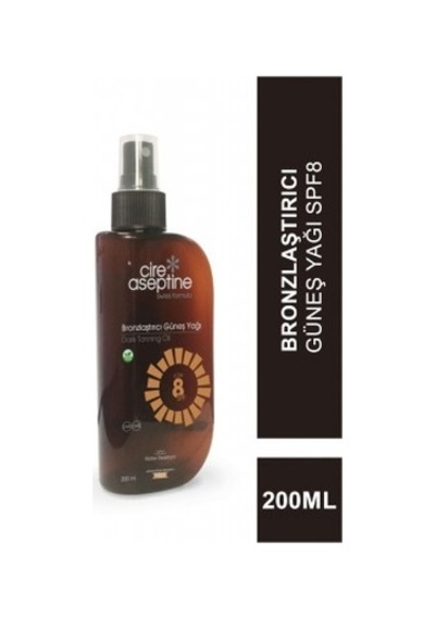 Cire Aseptine Bronzlaştırıcı Güneş Yağı Sprey Low 8 Spf Extra Dark 12'li Paket