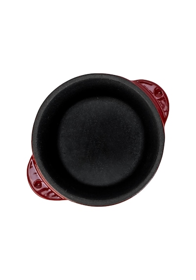 Lava Döküm Yuvarlak Sufle / Sos Kabı. Çap Ø 8cm. Bordo