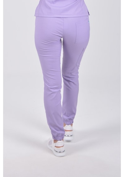 Lila Likralı Jogger Pantolon