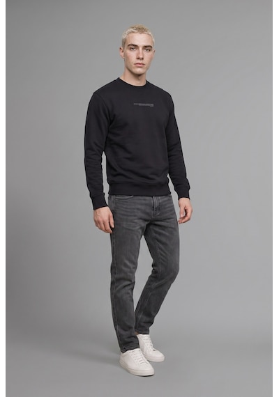 Defacto Boxy Fıt Bisiklet Yaka Baskılı Sweatshirt X8282az26aubk81 Siyah-bk81