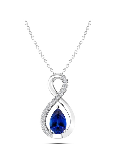 0.40 Karat Pırlantalı Safir Kolye N11.22