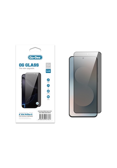 Galaxy S25 Fe Uyumlu Go Des Og Glass Privacy Hayalet Antistatik Temperli Cam Ekran Koruyucu Siyah