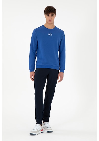 U.S. Polo Assn. Erkek Regular Fit Bisiklet Yaka Saks Sweatshirt 50293436-VR045
