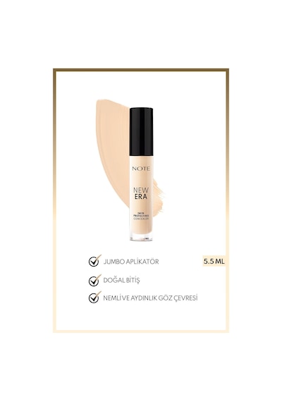 Note Cosmetique New Era Skin Protecting Concealer Nemli Bitişli Göz Altı Kapatıcısı - 20 Light Beige