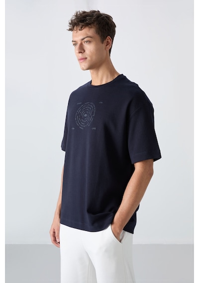 Tommy Life Lacivert Pamuklu Kalın Yumuşak Dokulu Oversize Fit Baskılı Erkek T-shirt - 88324 Lacivert Tommy Life Lacivert Pamuklu Kalın Yumuşak Dokulu Oversize Fit Baskılı Erkek T-shirt - 88324 Lacivert