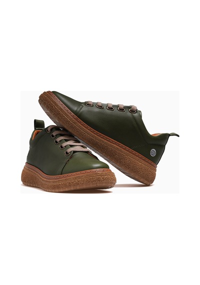 Mammamia Kadın Deri Günlük Sneaker Ayakkabı 26y D26ya-7750 Haki Haki
