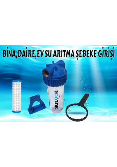 Sulook Daire, Bina, Şebeke Girişi Yıkanabilir Filtreli Su Arıtma Kabı