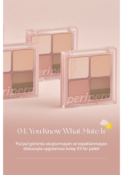 Mat, Parıltılı Tonlarda 5'li Far Paleti Perıpera Ink Pocket Shadow Palette 04 You Know What Mute Is 78860807