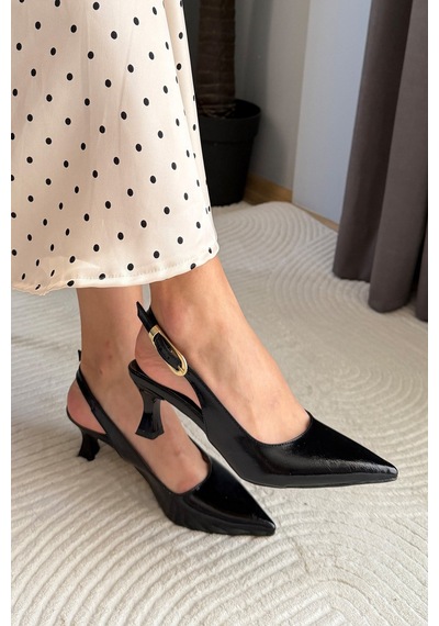 Preshley Kadın Flow Bej Rugan Sivri Burunlu Kısa 5 Cm Topuklu Rahat Şık Arkası Acık Stiletto Ayakkabı Siyah Preshley Kadın Flow Bej Rugan Sivri Burunlu Kısa 5 Cm Topuklu Rahat Şık Arkası Acık Stiletto Ayakkabı Siyah