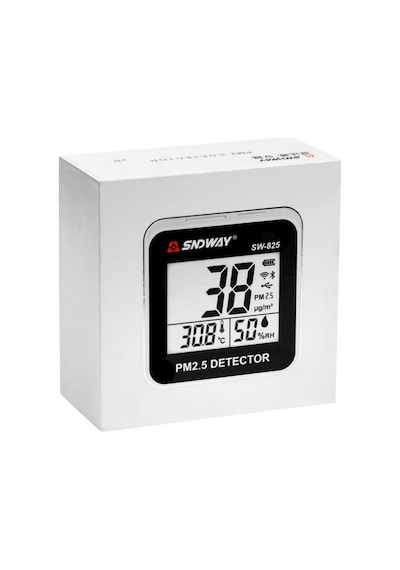 Dijital Hava Kalitesi Ölçer Sw-825 - Pm2.5 Toz Ve Partikül Dedektörü, Hassas Isı Ve Nem Ölçer