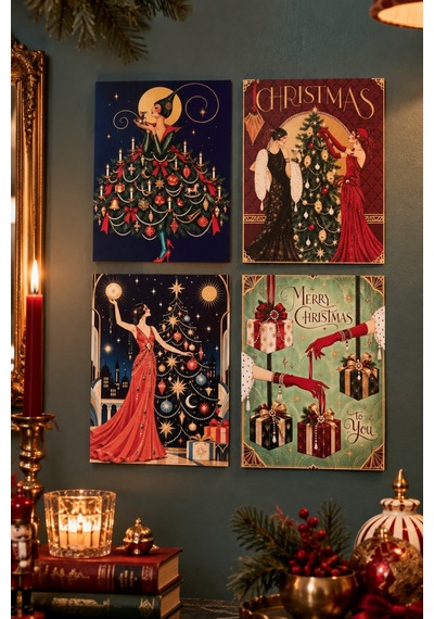 Vintage Christmas, Yılbaşı Tasarımlı Duvar Dekoru 4 Lü Tablo Seti, 15 X 20 Cm, 3mm Ahşap Mdf, Dijital Baskı Çok Renkli - 929909108 Çok Renkli - 929909108 Vintage Christmas, Yılbaşı Tasarımlı Duvar Dekoru 4 Lü Tablo Seti, 15 X 20 Cm, 3mm Ahşap Mdf, Dijital Baskı Çok Renkli - 929909108 Çok Renkli - 929909108