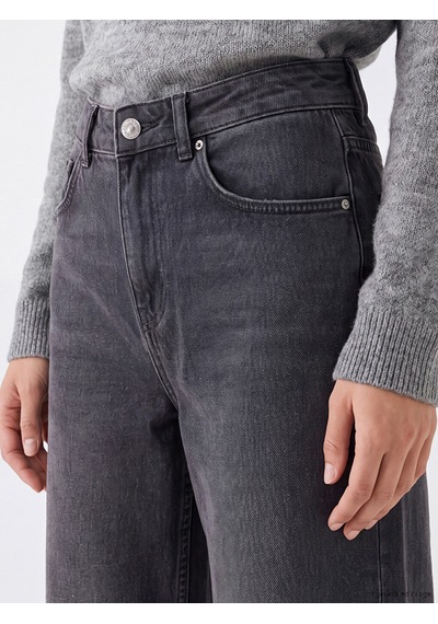 Lcwaıkıkı Classic Gri Wideleg Kadın Jean Pantolon