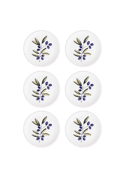 The Mia Olivos Pasta Tabağı 6lı Set 19 Cm Ovs0001 Beyaz