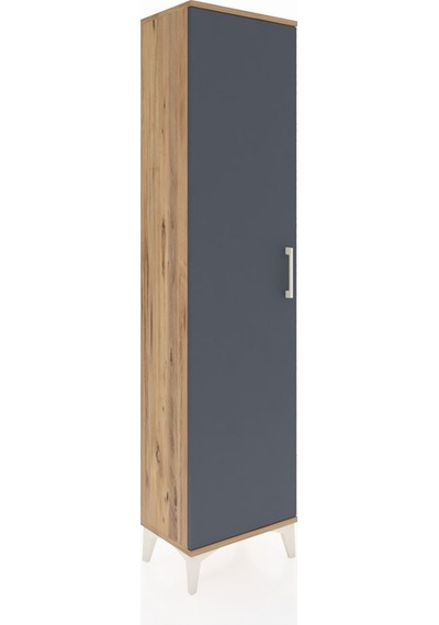 Arges Dolap Tek Raflı Tek Kapaklı Tek Askılı 44x30x182 Çam-an... Çam