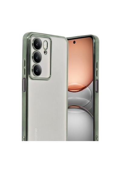 Realme C75 4g Kılıf Razer Lensli Silikon - Yeşil 0.2M-Çok Renkli