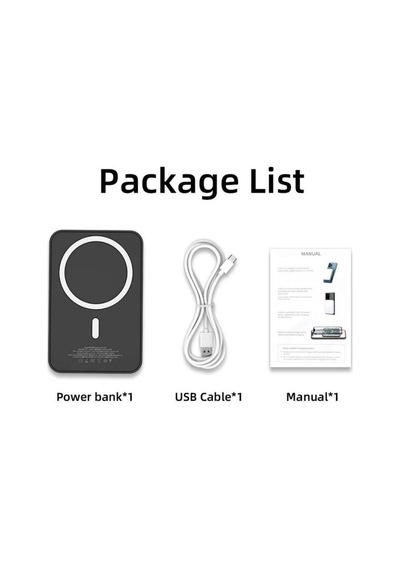 Blic Magsafe 5000 Mah Battery Pack Apple Uyumlu iPhone  Powerbank Magsafe Powerbank Kablosuz Şarj Cihazı Çok Renkli