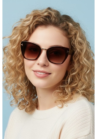 Di Caprio Dc2167brwn Kahverengi Bold Cat Eye Kadın Güneş Gözlüğü