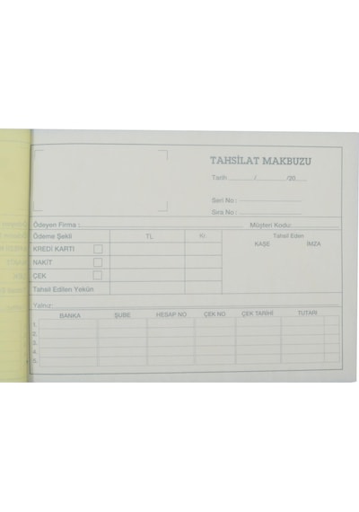Gürmat Tahsilat Makbuzu Otokopili 14x19 cm 50x2 Nüsha Kod:25