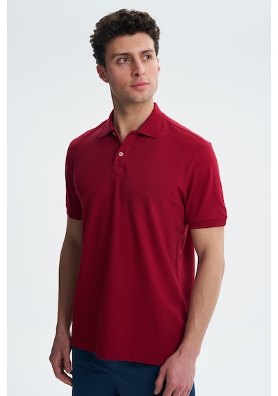 AR-MA Arma Erkek Likralı Pike Regular Fit Polo Yaka Tişört Y27374307801 Bordo
