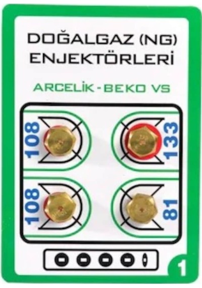 10 Takim Doğalgaz Ocak Memesi Enjektör Takimi 9 Lik - 454687347