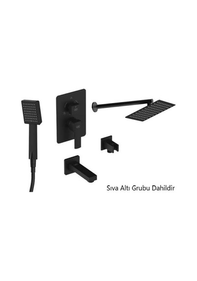 Gpd Ankastre Duş Seti Siyah Pedra Çevirmeli Bns05-s Siyah