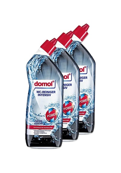 Tuvalet Temizleyici Jel, Ekstra Güçlü Okyanus Kokulu, 750 Ml, 3 Adet