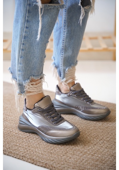 Beatry Taşlı Kaliteli Ortopedik Taban Günlük Sneaker 001