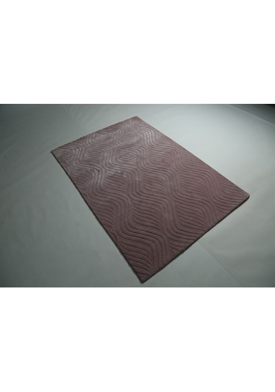Çam Halı Emboss Jr10 Pink Modern Desen Yeni Zellanda Yünü Ve Viskon El Dokuması Halı - 130x190 Pembe